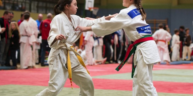 Lätitia Täubel gewinnt über ihren starken Griffkampf ihr Duell. Foto: oh