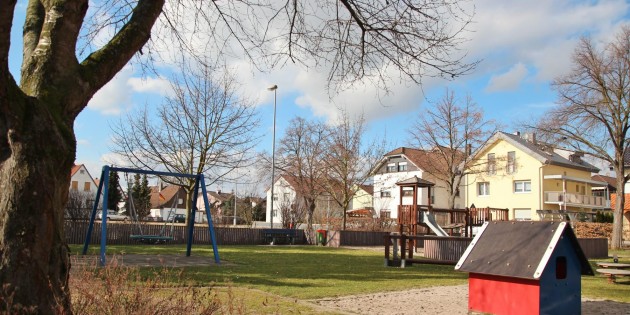 Im Mittelpunkt der Diskussion: Der Spielplatz am Meßplatz im Bobstadt. Foto: Hannelore Nowacki