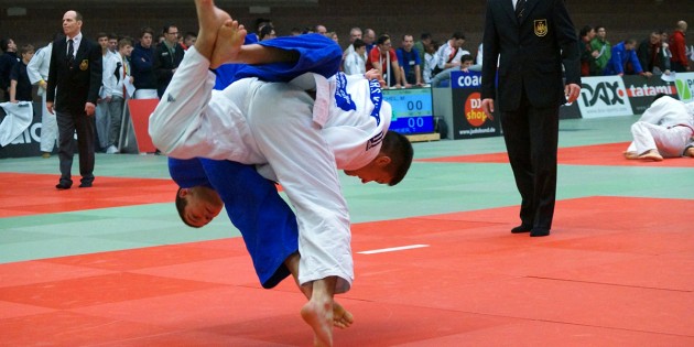 Der deutsche Judo-Vizemeister der U18 Lars Kilian in Aktion. Foto: Moritz Belmann