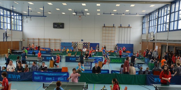 Reges Treiben herrschte bei der Tischtennis-Bezirksminimeister in Groß-Rohrheim. Foto: oh