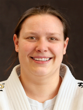 Strahlende Deutsche-Zweifachsiegerin Nicole Ratkay vom 1. Judo-Club Bürstadt. Foto: oh