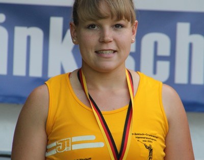 Daniela Rudolph wurde Deutsche Vizemeisterin im Steinstoßen. Foto: oh