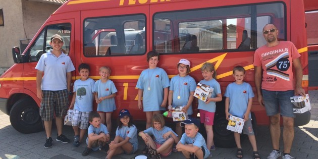 Bei der Kinderfeuerwehr-Olympiade stand der Spaß im Vordergrund. Die Kinderfeuerwehr Wattenheim konnte sich zudem über den dritten Platz freuen. Foto: oh