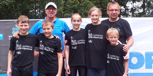 Überzeugten sowohl beim Schwimmen und Laufen als auch auf dem Rad: Die jungen Triathleten der Radfahrer-Vereinigung 03 Bürstadt. Foto: oh