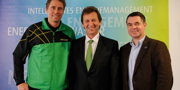 EWR-Vorstand Günter Reichart (Mitte) freut sich auf das EWR Masters mit Jörgen Persson (links) und Steffen Fetzner (rechts). Foto: oh