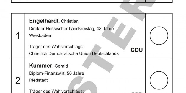 Stichwahl zwischen Christian Engelhardt (CDU) und Gerald Kummer (SPD)!