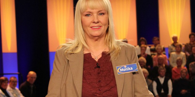 Monika Koch aus  Bürstadt beweist am Sonntag ihr Wissen beim Hessenquiz.
Foto: hr/Heidi Hehrlein