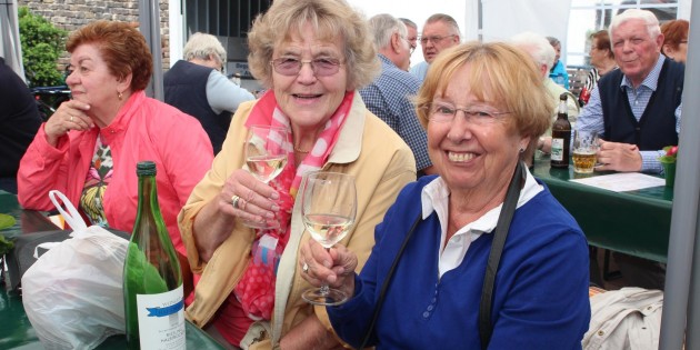 Der Seniorenbeirat der Stadt Lampertheim hatte am Dienstag zum Hoffest der Seniorenbegegnungsstätte „Alte Schule“ eingeladen – mit schwungvoller Musik von „Moni & Wolf“, leckerem Essen zu genussfreundlichen Preisen und guter Stimmung. Foto: Hannelore Nowacki