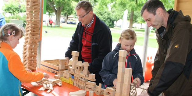 Am Samstag stand Spiel und Spaß für Vater und Kind an erster Stelle. Foto: Eva Wiegand