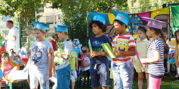 Die künftigen Schulkinder der Kita Europaring wurden im Rahmen des Sommerfestes feierlich verabschiedet. Foto: oh