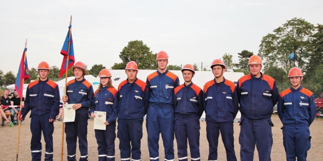 Aus Riedrode und Hüttenfeld kam eine weitere Mannschaft der Jugendfeuerwehren aus dem Ried zur Auszeichnung mit der Leistungsspange. Foto: Hannelore Nowacki