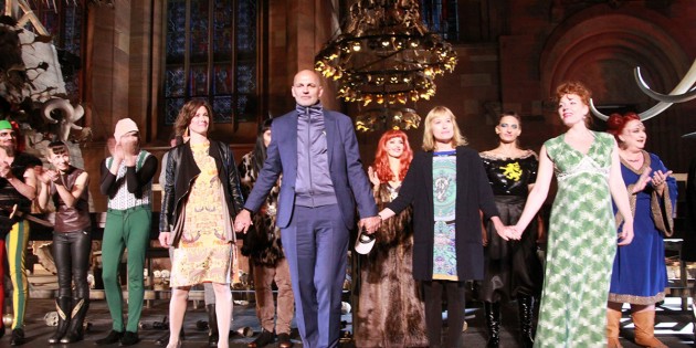 Tosender Applaus belohnte die Schauspieler bei der Premiere der diesjährigen Nibelungen-Festspiele. Foto: Karolina Krüger