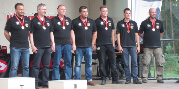 Das deutsche Team: Alexander Siegler, Jan Homann, Adam Benke, Stefan Kawnik, Timo Kessel, Karl Kawnik und Thorsten Roth (v.l.). Foto: oh