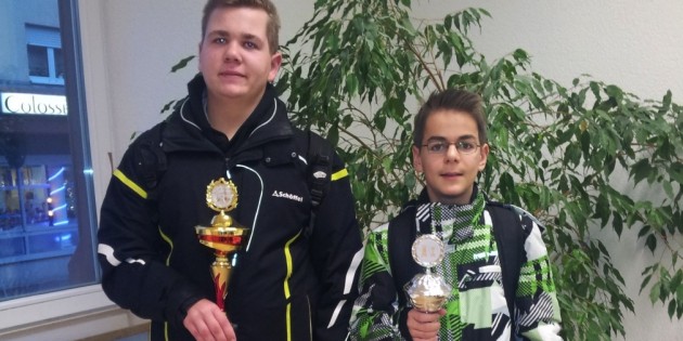 Tim Putz und Kevin Wetzel auf dem Siegertreppchen