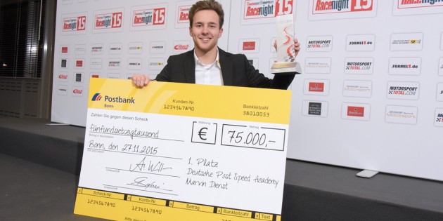 Motorsport-Talent des Jahres: Marvin Dienst. Foto: oh