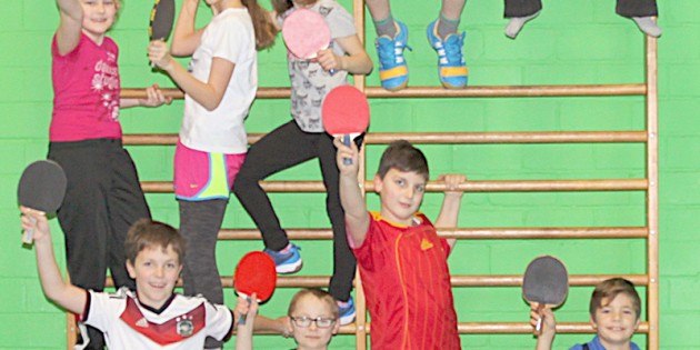 Der Tischtennis-Nachwuchs der SGH vor seinem allerersten Mannschaftswettkampf. Foto: oh