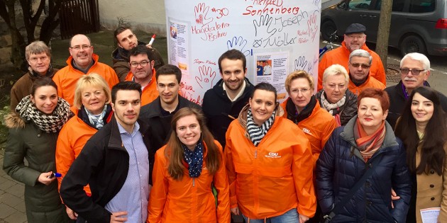 „Bürstadt gemeinsam gestalten”: Das Motto der CDU Bürstadt wurde auf besondere Art und Weise gestaltet. Foto: oh