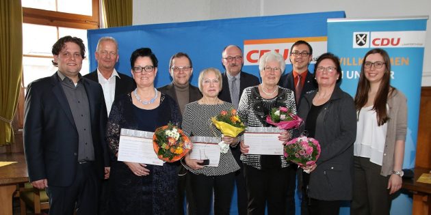 Ehrung langjähriger aktiver CDU-Mitglieder und Geselligkeit