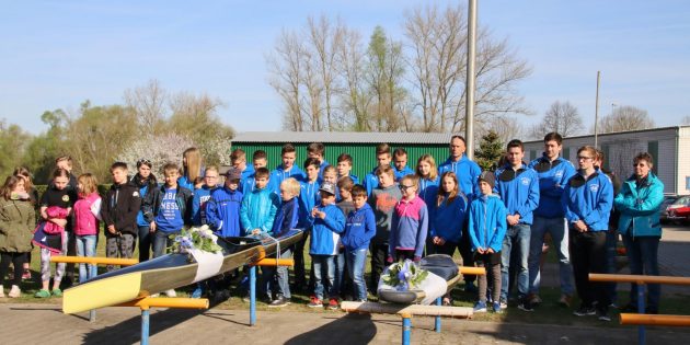 Nach der Bootstaufe zeigte der WSV-Nachwuchs auf dem Altrhein sein Können. Foto: Hannelore Nowacki