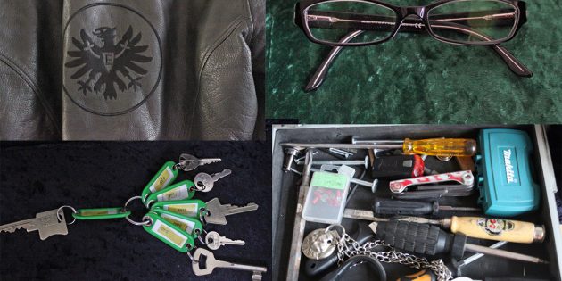 Wer erkennt diese Dinge wieder? Foto: Polizeipräsidium Südhessen