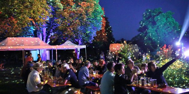 Das heitere Lichterfest lockte mit Musik, Wein und romantischer Illumination des Stadtparks mehr als 1.000 Besucher an. Foto: Hannelore Nowacki