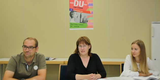 Im Dreierteam organisieren sie die U18-Wahl: Timo Spring, Gabriele Werner und Mareen Weirich. Der gesamte Jugendrat hat sich bereit erklärt die U18-Wahl zu unterstützen. Foto: Hannelore Nowacki