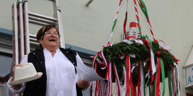 Margit Selb hatte mit ihrer mundartlichen Kerwerede die Lacher auf ihrer Seite. Foto: Hannelore Nowacki