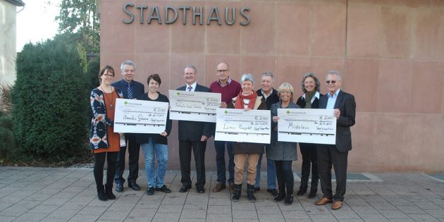 Tragen gemeinsam zu einer besseren Zukunft für Kinder in der 3. Welt bei: Die Stadt Lampertheim stellvertretend für die Partnerstädte sowie das „Lima-Projekt”, die Aktion „Schule baut Schule”, die Kinderhilfe Midalam und Amebii Ghana. Foto: Benjamin Kloos