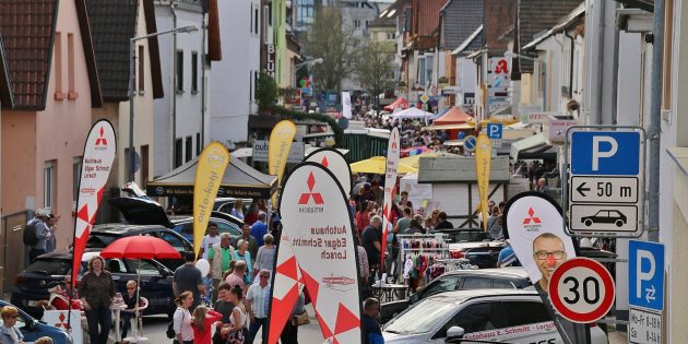 Auf der Erlebnismeile Nibelungenstraße stauten sich zeitweise die Frühjahrsmarktbesucher, von einem Besucherrekord gehen die Geschäftsleute an einer kleinen TIP-Umfrage aus. Foto: Hannelore Nowacki