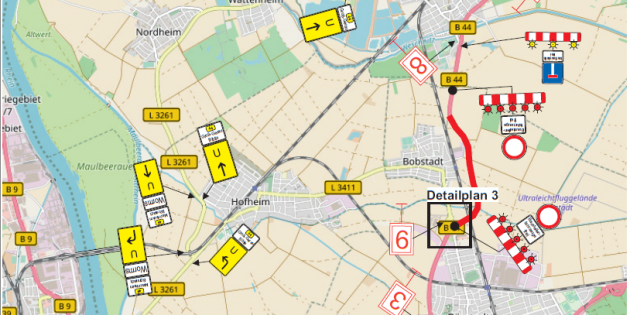 Wer in der kommenden Woche von Bürstadt nach Biblis will, muss eine längere Fahrtzeit einplanen. Foto: oh