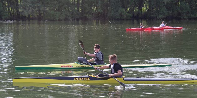 Am Tag der offenen Tür können die Besucher auch an der Paddelstation von 11 bis 16 Uhr selbst aktiv werden und in den Kanu-Sport schnuppern. Foto: Eva Wiegand