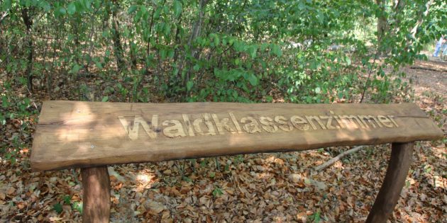 Das neue Waldklassenzimmer im Bürstädter Wald wurde am Donnerstag eingeweiht. Foto: Hannelore Nowacki