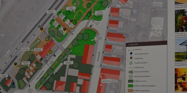 So sehen die aktuellen Pläne für die Gestaltung des Bahnhofsvorplatzes in Hofheim aus. Foto: Petra Gahabka 
