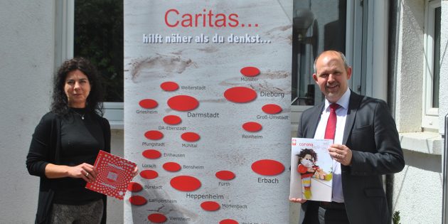 Die beiden Caritasdirektoren Stefanie Rhein und Ansgar Funcke (v.l.) präsentierten den Jahresbericht der Caritas – und wiesen auf die besonderen Angebote in Lampertheim hin. Foto: Benjamin Kloos