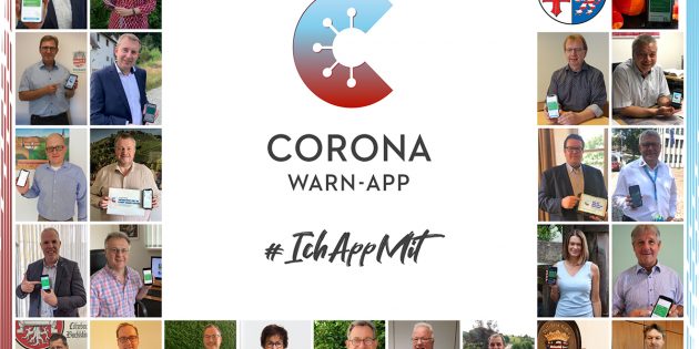 Die Kreisspitze sowie die Bürgermeister des Kreises rufen zur Nutzung der Corona-App auf. Foto: oh