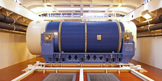 Aktuell befinden sich die Castoren im Rahmen der Rückführung wie dieser CASTOR® HAW28M im Frachtraum der Pacific Grebe. Foto: GNS
