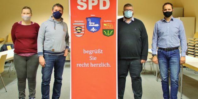 Sie stellten das Wahlprogramm für die Kommunalwahl am 14. März 2021 vor (von links): Antje Rosebrock, Dominique Rosebrock, Erik Schiffner und Spitzenkandidat Sven Vollrath. Foto: Hannelore Nowacki