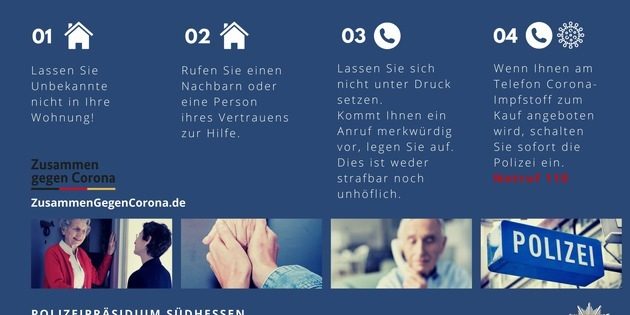 Das Polizeipräsidium Südhessen gibt angesichts der anhaltenden Betrugsversuche wichtige Hinweise. Foto: Polizeipräsidium Südhessen