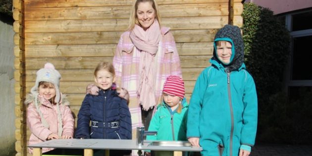 Auch in der Evangelische Kindertagesstätte Nordheim freut man sich über die neue Matschküche. Foto: oh