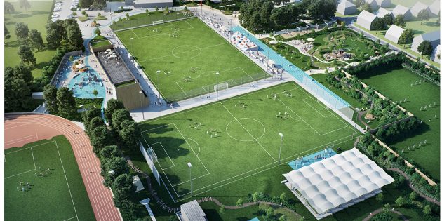 So soll der Bildungs- und Sportcampus in Bürstadt einmal aussehen – im April erfolgt der Start der Baumaßnahmen. Foto: oh