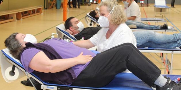 149 Spender waren beim letzten Termin des DRK OV Bürstadt zur Blutspende zugelassen. Foto: Eva Wiegand 