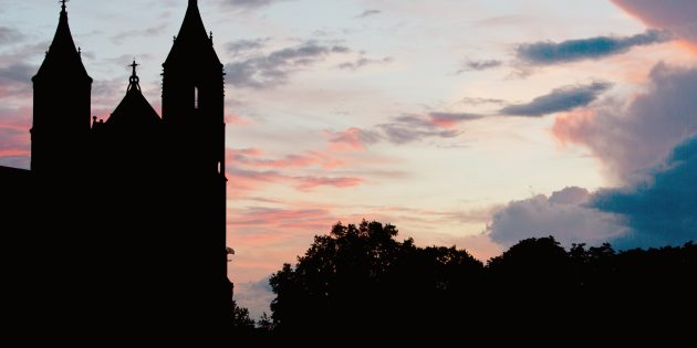 Vor der Kulisse des Wormser Kaiserdom soll im Rahmen der Nibelungen-Festspiele die Uraufführung von „Luther“ wie geplant stattfinden – mit hochkarätigen SchauspielerInnen. Foto: Bernward Bertram