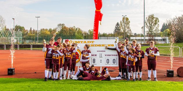 Hessenmeister 2020. Die Redskins U13 nach acht von  acht gewonnenen Spielen. Foto: oh