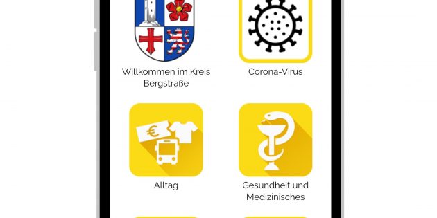 Ein kleiner Einblick in die Gestaltung der neuen Integreat-App: Ein leichter und übersichtlicher Zugriff auf die wichtigsten Themen! Foto: oh