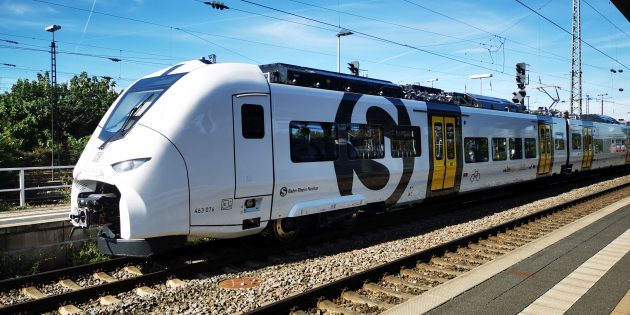 Einer der neuen S-Bahn-Triebwagen vom Typ Mireo, wie er ab 12. Dezember planmäßig zwischen Mannheim, Worms und Speyer eingesetzt wird. Foto: fe/zspnv süd