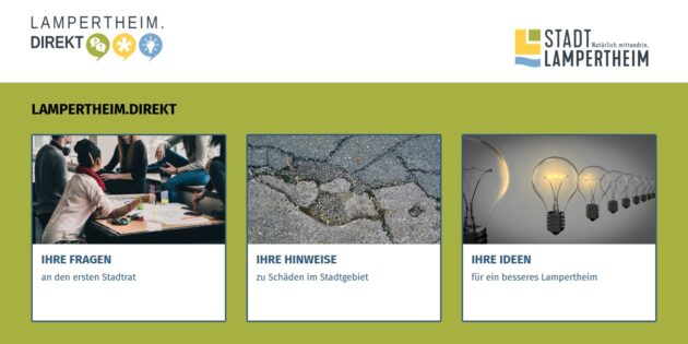 Das Bürgerportal ist ein Online-Forum mit dem direkten Draht zur Stadtverwaltung. Screenshot: lampertheim-direkt.de
