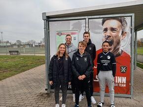 Der Trainernachwuchs des TVL: hinten stehend von links nach rechts:  Tim Gärtner und Kimon Leasch; vorne stehend Laura Klingler, Jakob Haaf und Atakan Özdemir. Foto: oh