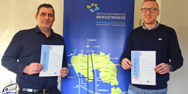 Die Bildungscoaches, die Unternehmen und deren Beschäftigte in der Wirtschaftsregion Bergstraße und im Odenwaldkreis beraten, haben sich nun für ihre Tätigkeit vom Verein Weiterbildung Hessen e.V. zertifizieren lassen. Foto: oh