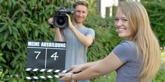 Das Litauische Gymnasium in Hüttenfeld beteiligt sich am Wettbewerb „Meine Ausbildung - Du führst Regie”. Foto: hr/Dirk Ostermeier