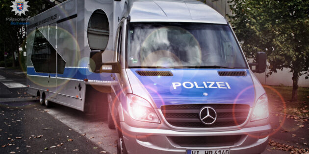 Wieder auf Informationstour: Das Präventionsmobil der polizeilichen Beratungsstelle. Foto: Polizeipräsidium Südhessen